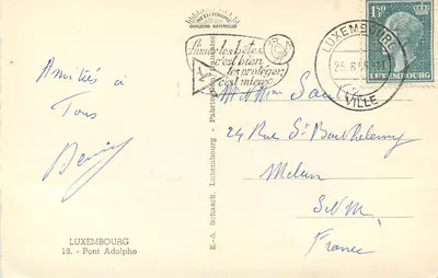 Ponte Adolphe — Luxemburgo — E.A. Schaack — Verso