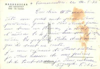 Sud-Poste — Arte Mahafaly — editor IRIS — Verso