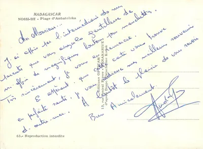 Madagaskar — Plaża Ambatoloka — Wydawnictwo OPICAM — Rewers