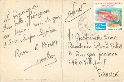 Vista da residência Beau Soleil em Sainte-Marie — Reunião — editor Graphoprint Forello, n°80 — Verso