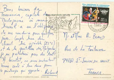 Plaża Nosy-Be — Madagaskar — Graphprint Serre n° 89330 — Rewers