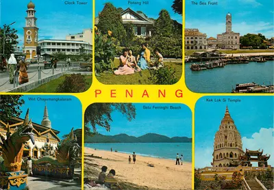 Penang — Torre do Relógio, Penang Hill, Frente Marítima, Wat Chayamangkalaram, Praia de Batu Ferringhi, Templo Kek Lok Si — S. Abdul Majeed + Co