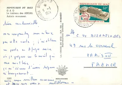 Tumba dos Askia — Gao — editor IRIS — Verso