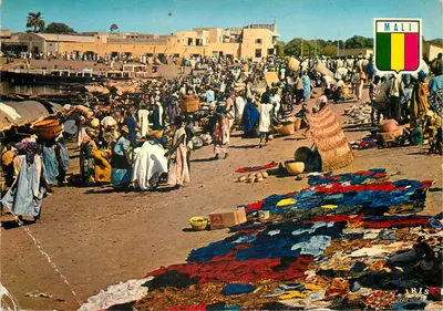 Mercado no porto de Mopti — Mali — editor IRIS