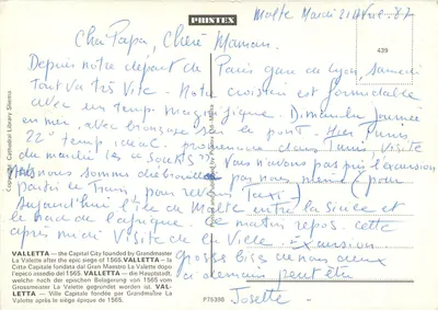 Valletta — Malta — Printex — Verso