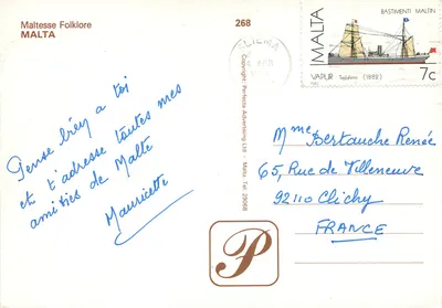 Folklore maltański — Maltese Folklore — wydawca SLIEMA, nr 268 — Rewers