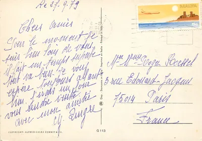 GOZO - Igreja de Xewkija — editor Alfred Galea Zammit & Co. — série G 113 — Verso
