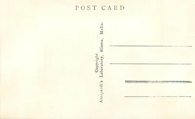 Auberge de Bastille — Malte — editor Azzopardi's Laboratory, Sliema — Verso