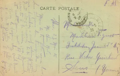 Campanha do Marrocos 1925 — Soldados com canhão — Edição não identificada, n° 14 — Verso