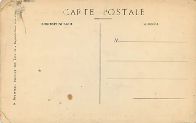 Bilhete postal antigo Jonction das Dois Marrocos pela Ocupação de Taza Militaria — Verso