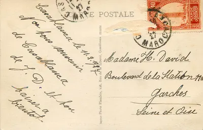 Casablanca - Rue de l'Horloge — Fot. Flandrin, n°9 D. — Rewers