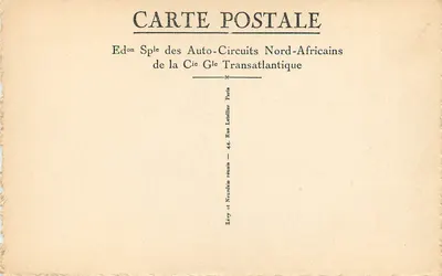 FES. — Dzielnica Bab-Guissa. Panorama widziana z Pałacu Jamaï (Hôtel Transatlantique) — Rewers