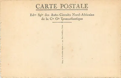 FES. — Panorama Fes-el-Bali — Édition des Auto-Circuits Nord-Africains de la Cie Transatlantique — Rewers