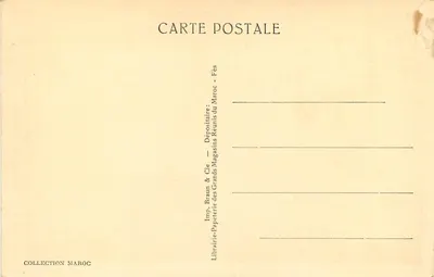 Fès — La Fontaine Nedjarine — Imp. Braun & Cie, Fès — Achterkant