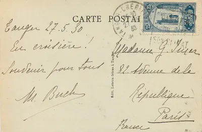 Tanger — Widok z Boulevaru Pasteur — Éd. Lebrun frères w Tangerze, nr 23 — Rewers