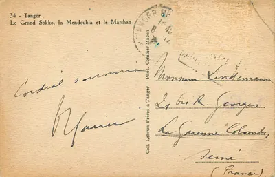 Tanger — Wielki Sokko, Mendoubia i Marshan — Zbiór Lebrun Bracia w Tangerze — Rewers