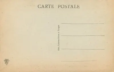 Tanger — Velho Palácio de Justiça — Editor Lebrun frères em Tanger, n°47 — Verso