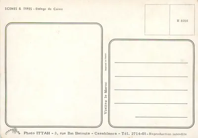 Stojak miedziany — Casablanca — Foto ITTAH — Rewers