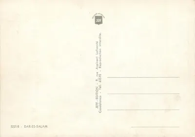 Dar Es Salam — JEFF Edição Casablanca — n° 5231 B — Verso