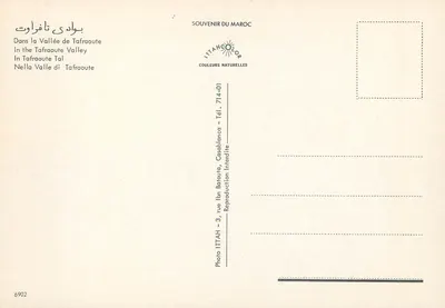Vale de Tafraoute — Montanha rochosa e palmeiras — ITTAHECOLOR — Verso