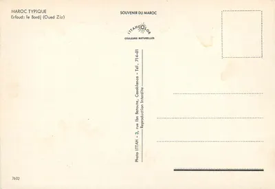 Erfoud — Oued Ziz — ITTAHÉCOR — Verso