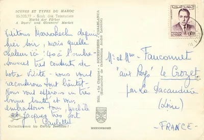 Souk des Teinturiers — Marrakech — Éditeur SOCHEPRESS — Rewers