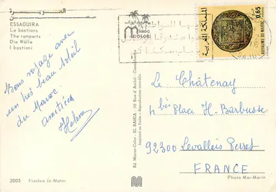 Essaouira — Os bastiões — Ed. Maroc-Color, n° 39 — Verso