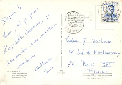 Agadir — Widok panoramiczny — Wydawnictwo Escudo de Oro, nr 2 — Rewers