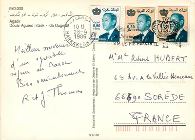 Agadir – Douar Aguerd n'tzek – Ida Ougnidif — Éditeur Socheppress, S.9.100 — Verso