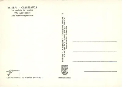 Pałac Sądowy — Casablanca — Wydawnictwo IRIS — Rewers