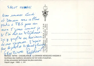 A Grande Mesquita Hassan II — Casablanca — Éditions Chateaubriand — Verso