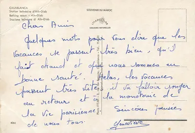 Casablanca — Estação balnear de Aïn-Diab — ITTANGCOLOR — Verso