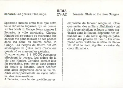 Bénarès. Ghats nad Gangesiem — INDIA XV-A2 — Rewers