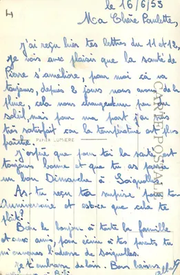 Rybak na rzeczce — tropikalny krajobraz — Papier Lumière, nr H — Rewers