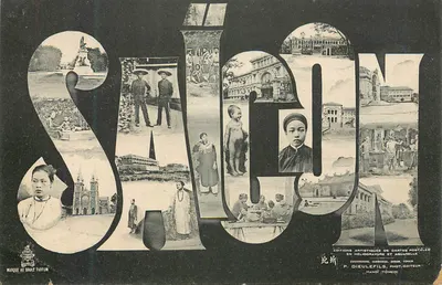 Siam — vista panorâmica — Edições Artísticas de Cartas Postais, P. Dieulefils, fotógrafo, Hanoï