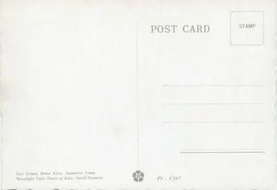 Dança da Lua Karo — Norte da Sumatra — PS-C107 — Verso