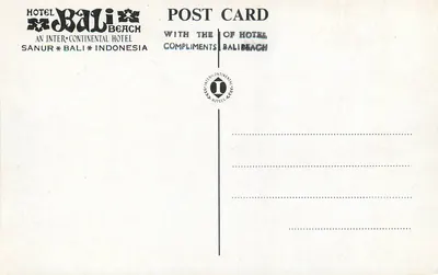 Hotel Bali Beach — Sanur, Bali, Indonésia — editor Intercontinental Hotels — Verso
