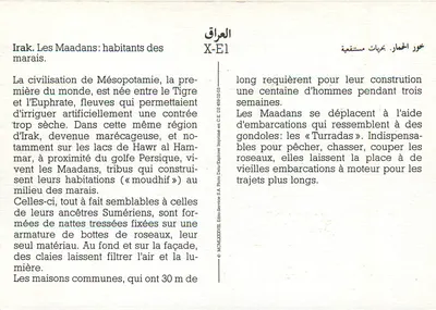 Irak. Maadani: mieszkańcy zatok — X-E1 — Édito-Service S.A. — Rewers