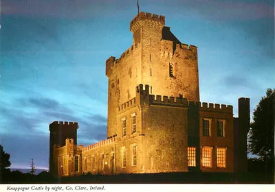 Castelo de Knappogue à noite, Condado de Clare, Irlanda — Original de John Hinde, n°2/333