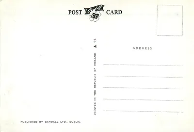 Porto de Derrynane visto do colo de Coomahista, Ring of Kerry, Irlanda — Cardall Ltd. n°54 — Verso