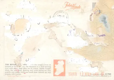Shannon River — Ansicht mit Segel — John Hinde — Rückseite