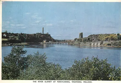 O rio Slaney em Ferrycarrig, Wexford, Irlanda — Impressa na Irlanda por Irish Printers, Ltd. — N° 191