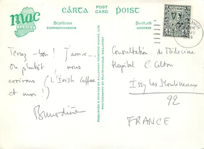 Montanha Eagle's Nest e Rio Long Range, Killarney, Irlanda — Série Mac, editor Schibinn Correspondence Ltd. — Verso