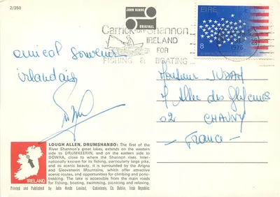 Lough Allen, Co. Leitrim, Irlanda — Foto R. Beer, John Hinde Studios, série 2/350 — Verso