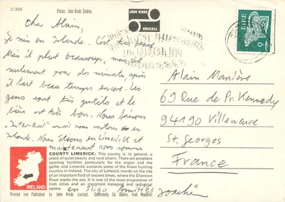 Limerick — vista panorâmica — John Hinde Limited, n°2/356 — Verso