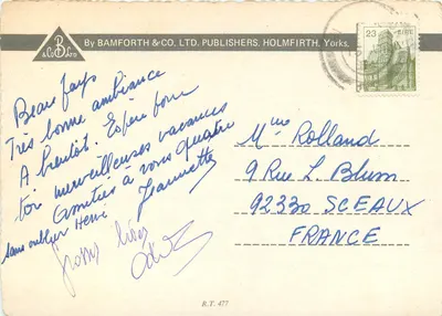 Irlanda — paisagens e tradições — Bamforth & Co. Ltd. Publishers — Verso