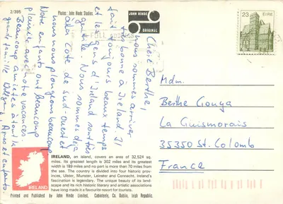 Irlanda — vista panorâmica — John Hinde Limited, n° 2/395 — Verso