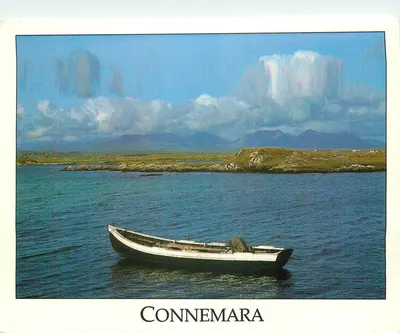 Barco de pesca tradicional — Connemara, Irlanda — Coleção de cartões postais de Liam Blake