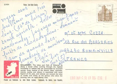 Killarney — paisagens e atividades — John Hinde Limited, n°2/484 — Verso