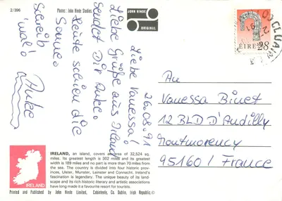 Irlandia — Witaj z Irlandii — John Hinde Studios, nr 2/396 — Rewers